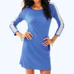 Lilly Pulitzer Marlowe Knit Dress (Blue/White) M